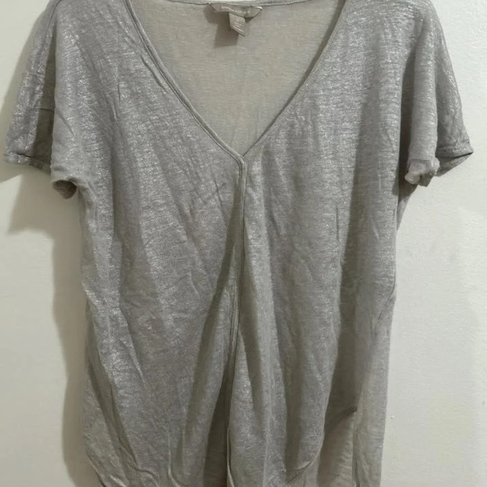 Banana Republic Light Gray Knit Top